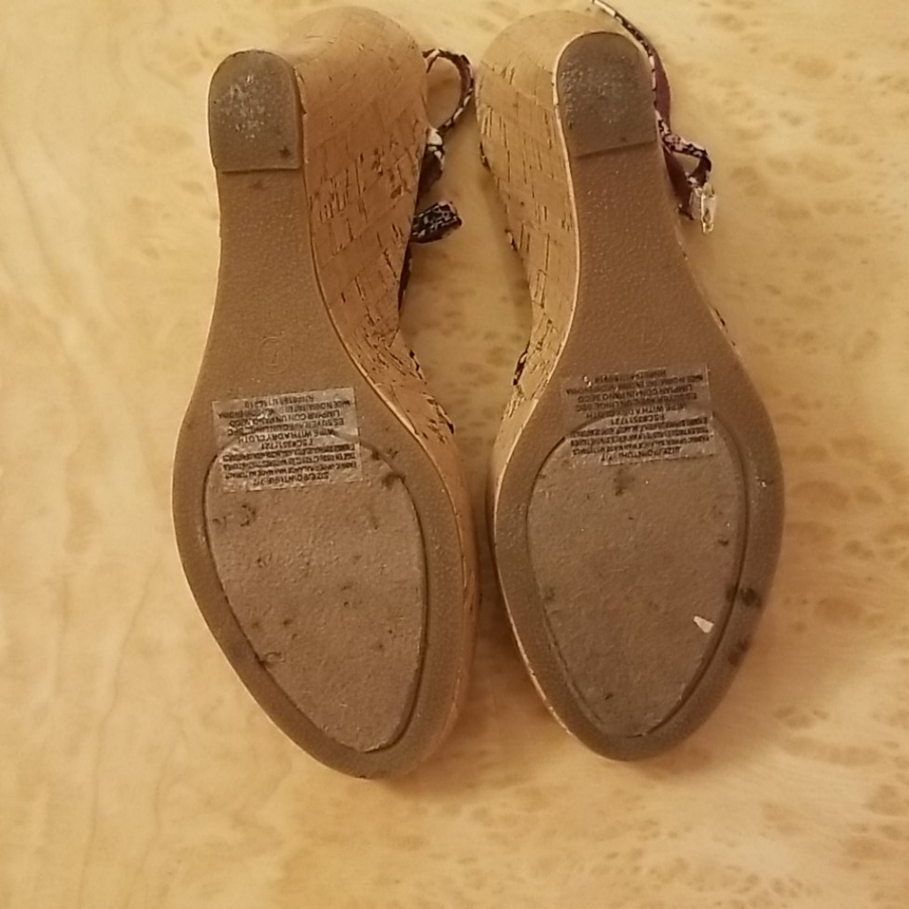 Women wedge sandals purple size 7 - Picture 3 of 4